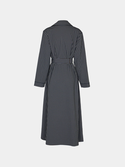 Emilia Wickstead - Georgette Houndstooth Robe | Size: L -  - ABASK - 