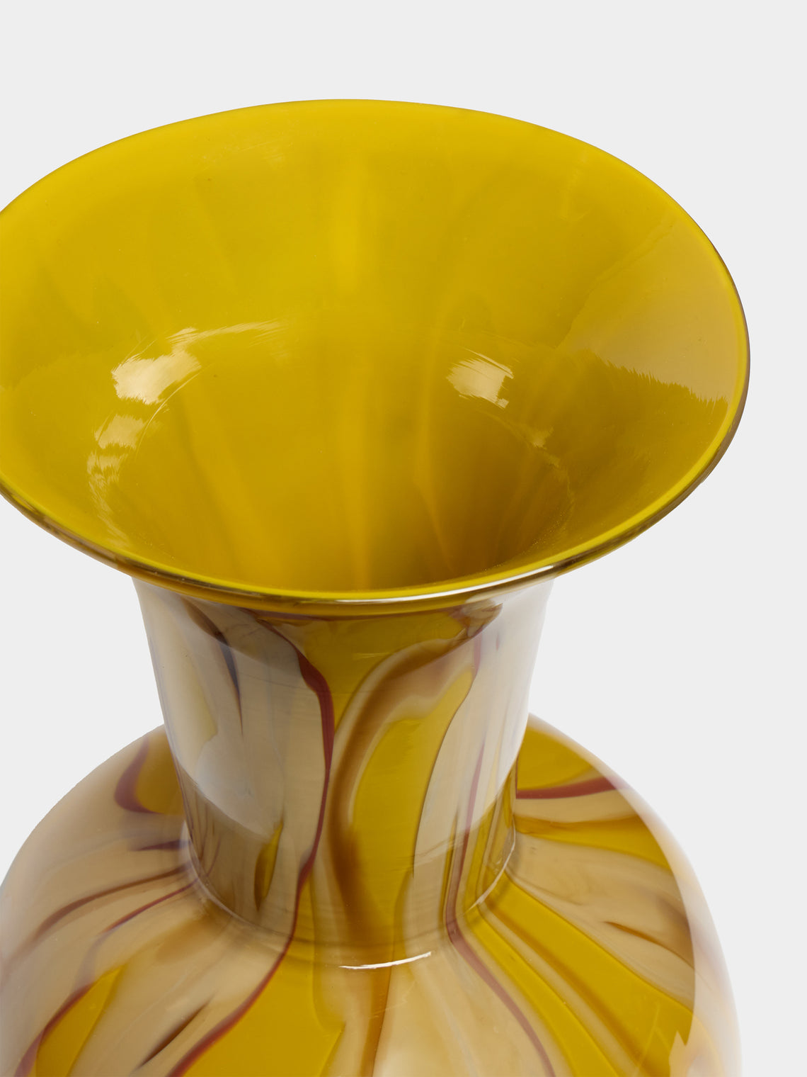 Martyn Thompson Studio - Penny Spotted Hand-Blown Glass Vase (12.5in/32cm) - Yellow - ABASK