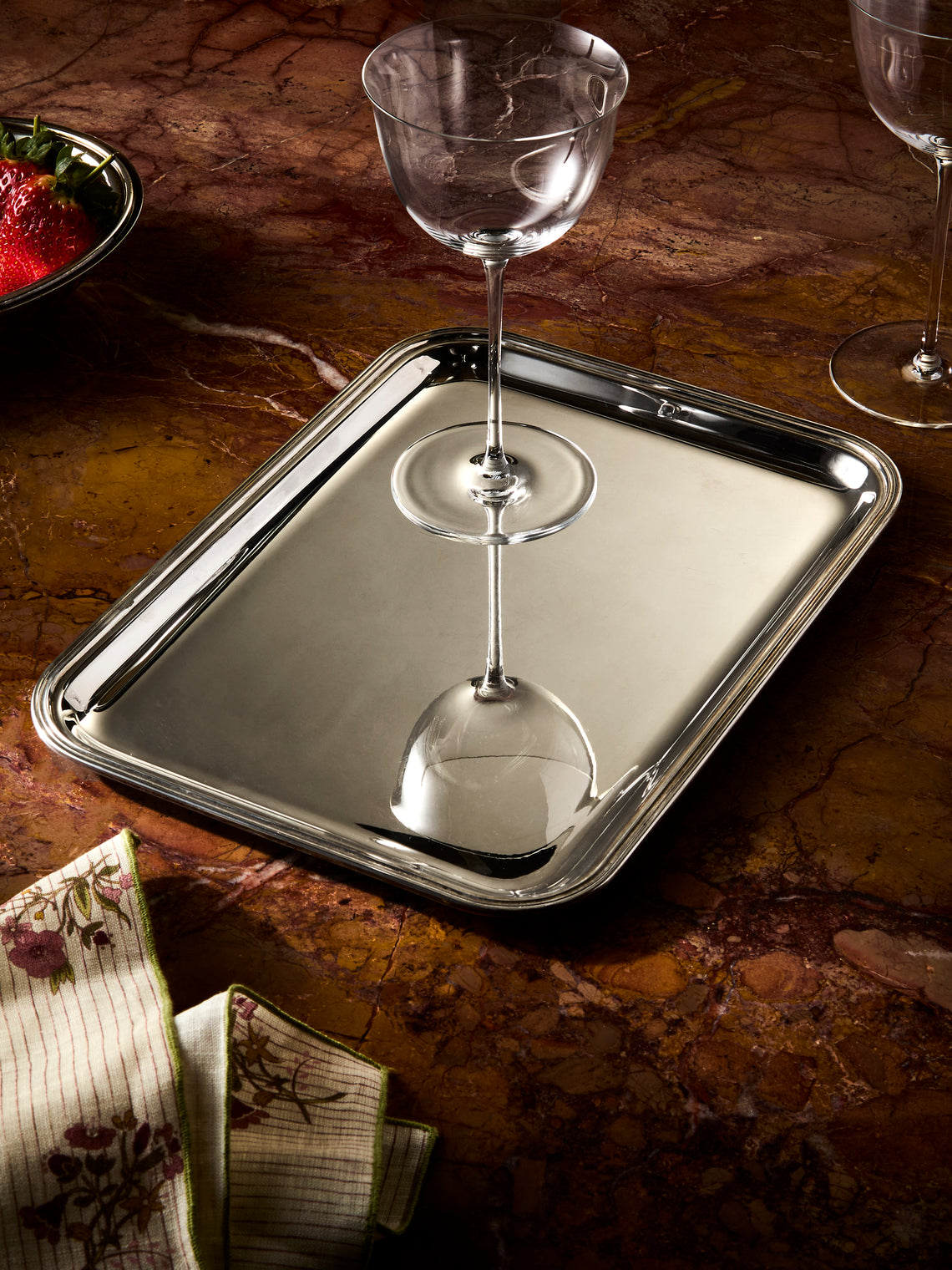 Antique and Vintage - 1960s Italian Solid Silver Tray - Silver - ABASK