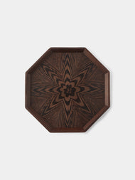 Mori Kougei - Poke Wenge Wood Square Tray (11in/27.5cm) - Brown - ABASK - 