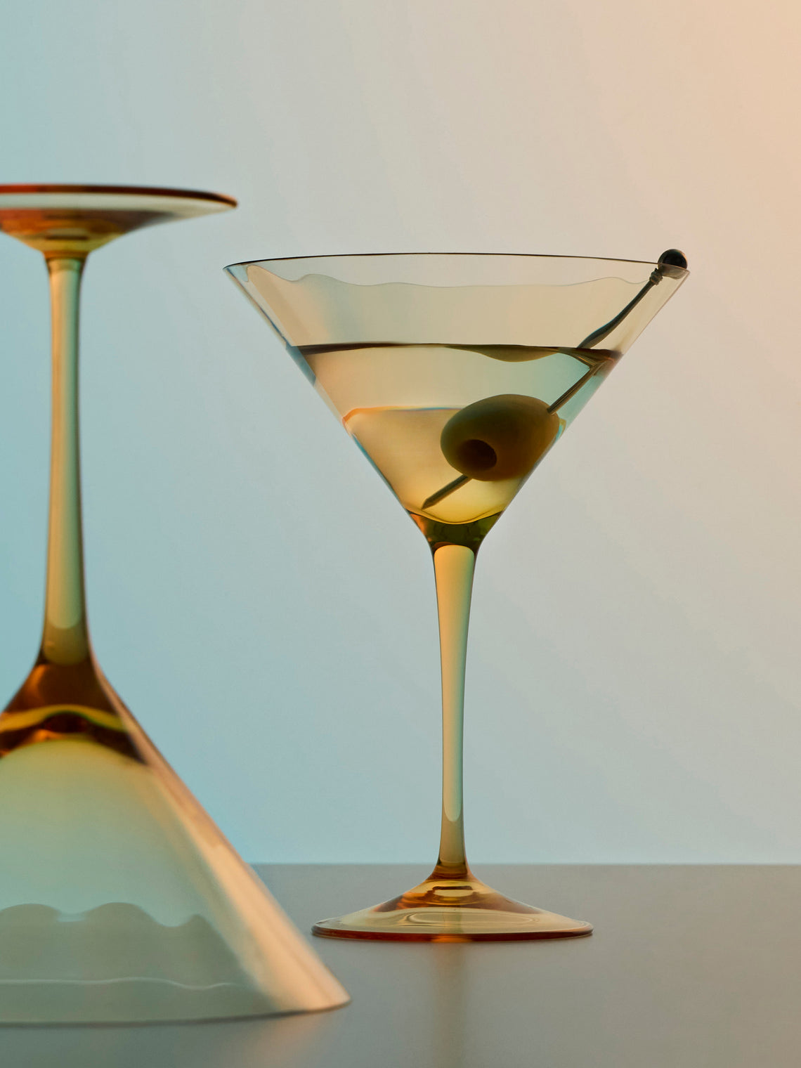 Optic Hand-Blown Crystal Martini Glasses – 10oz/290ml (Set of 2)