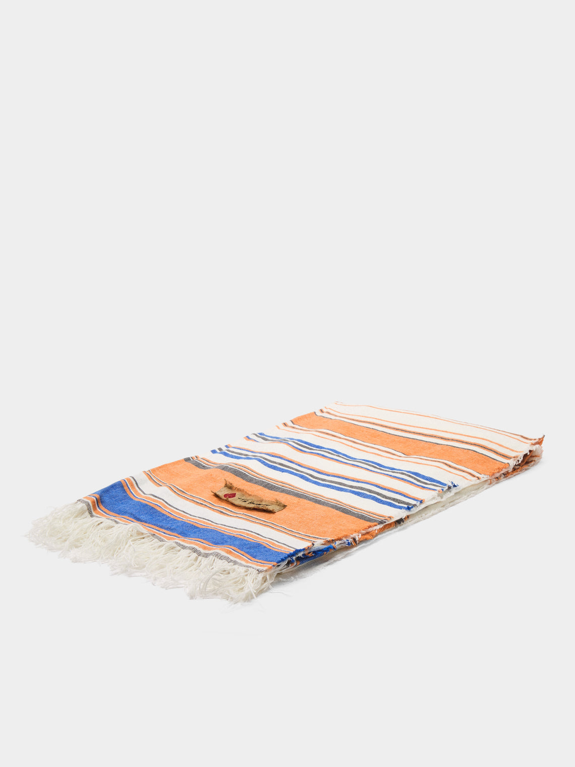 The House of Lyria - Canche Handwoven Linen and Cotton Bed Blanket (91in/2.3m) - Orange - ABASK