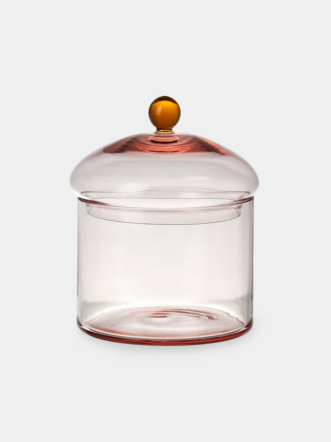 Akua Objects - Noam Hand-Blown Crystal Bonbonnière - Light Pink - ABASK - 