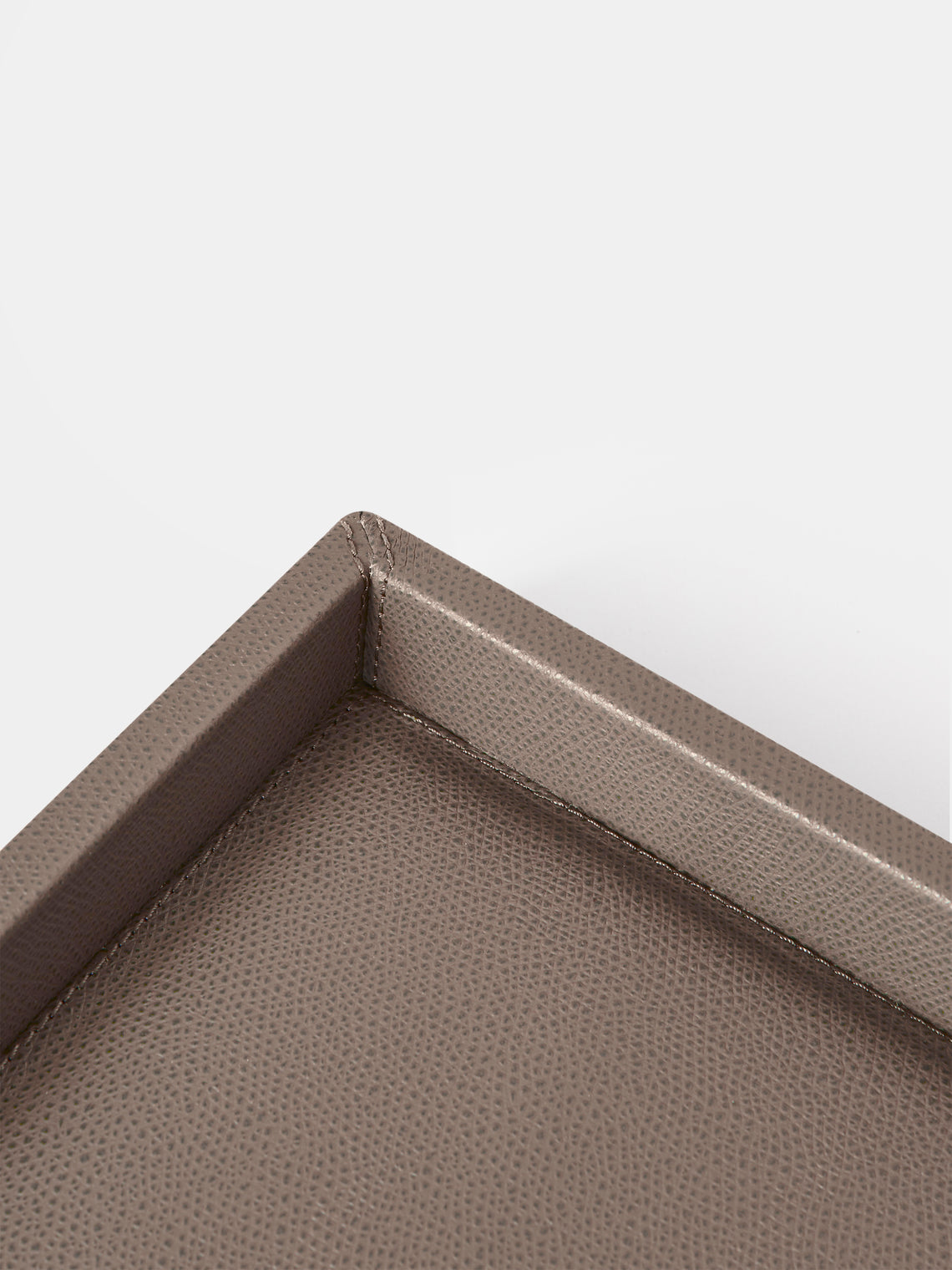 Giobagnara - Soft Leather Valet Tray (11in/28.5cm) - Gray - ABASK