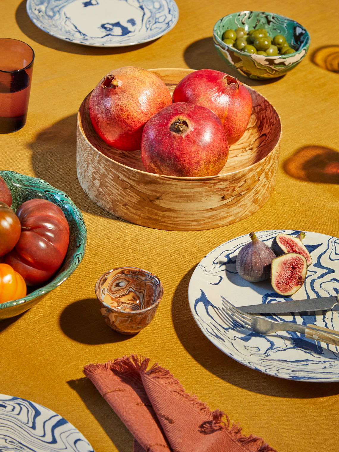 Bird & Branch - Fairlight Hand-Turned Patterned Beech Large Bowl -  - ABASK