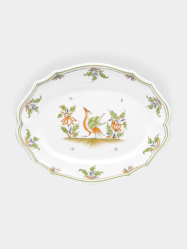 Bourg Joly Malicorne - Moustiers Hand-Painted Ceramic Oval Serving Dish -  - ABASK - 
