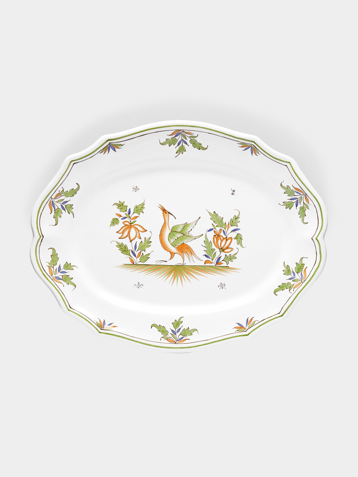 Moustiers Hand-Painted Ceramic Oval Serving Dish