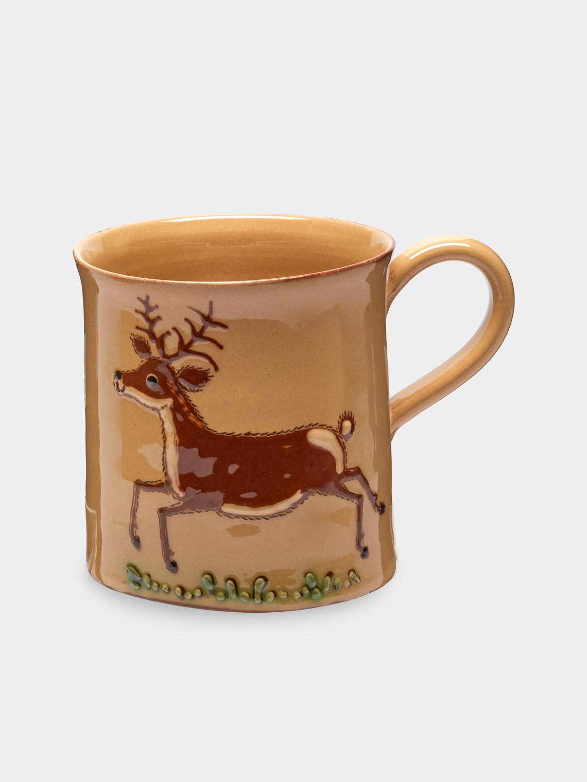 Poterie d’Évires - Animals Hand-Painted Ceramic Mugs (Set of 6) - Cream - ABASK