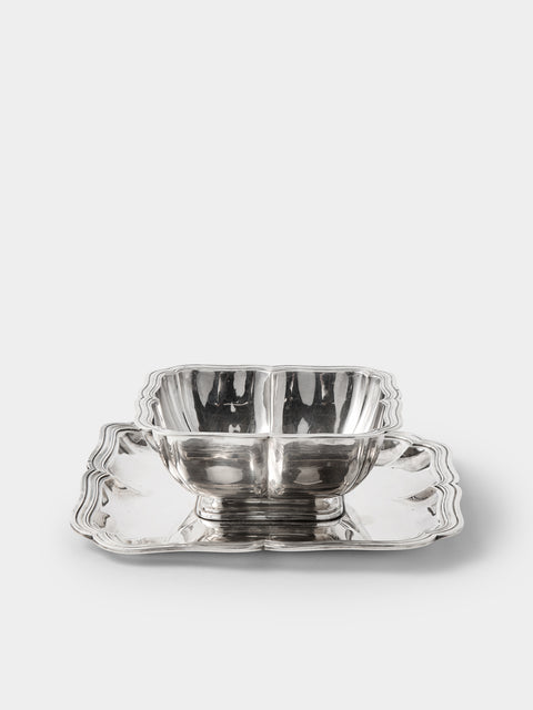 Antique and Vintage - 1920s Minerve Solid Silver Saucier with Platter - Silver - ABASK