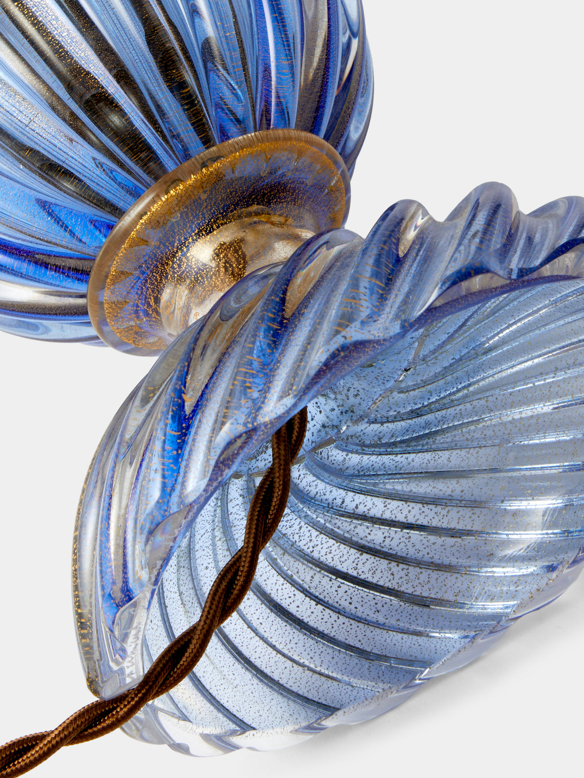 Antique and Vintage - 1960s Barovier Murano Glass Table Lamp - Blue - ABASK