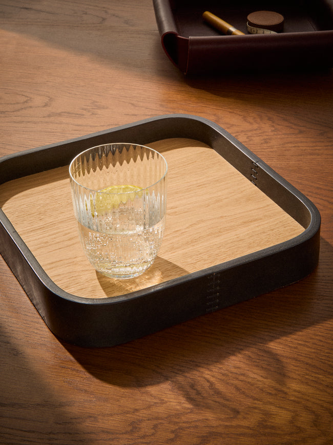 Otzi Studio - Dais Leather Valet Tray (10in/26cm) - Natural - ABASK