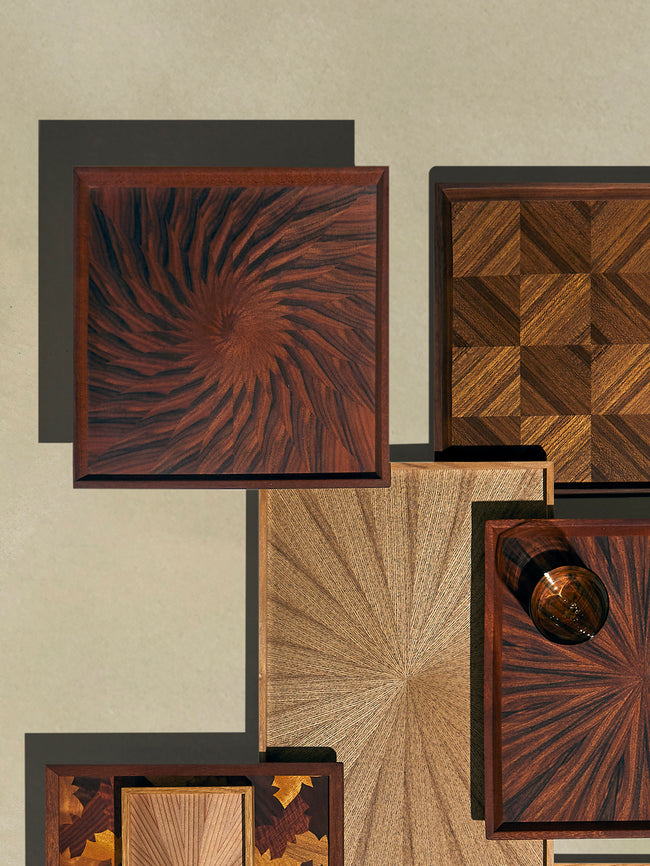 Mori Kougei - Poke Morado Wood Square Tray (10.5in/26.5cm) - Brown - ABASK