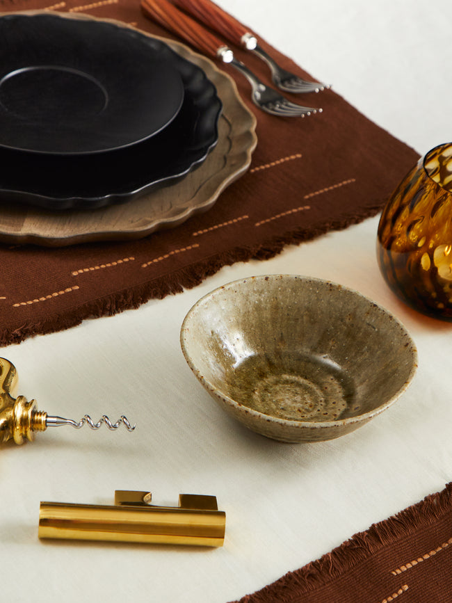 Ingot Objects - Ash-Glazed Ceramic Tea Bowl - Beige - ABASK
