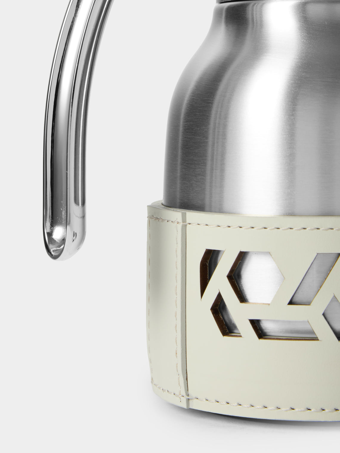 RUDI - Gemma Glass and Stainless Steel Carafe (20oz/0.6L) - White - ABASK