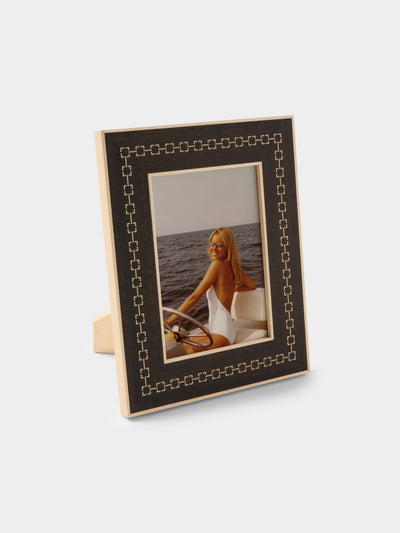 Linley - L-Chain Eucalyptus Photo Frame (5x7") - Brown - ABASK - 