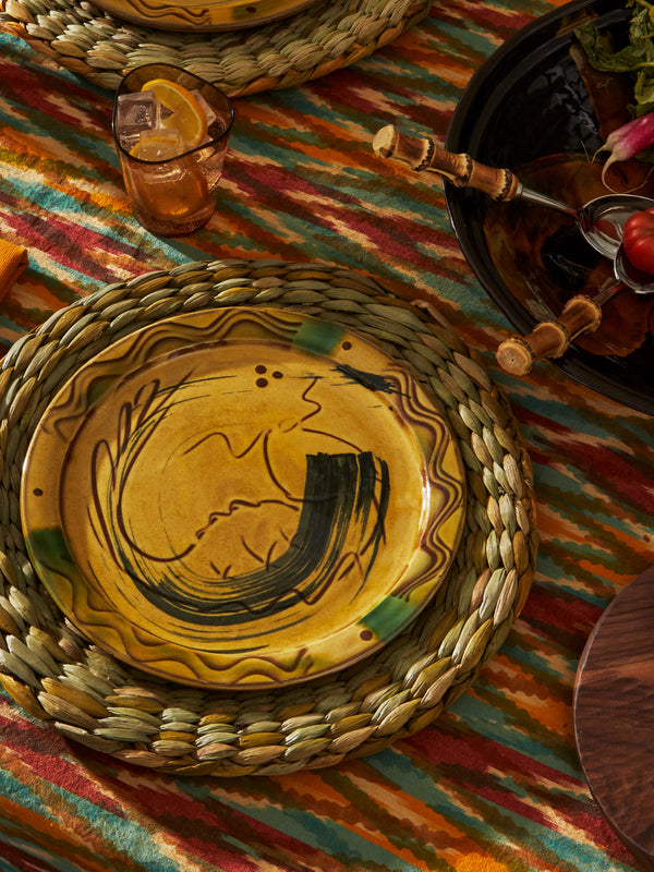 Mike Parry - Slipware Fish Dinner Plates (Set of 4) -  - ABASK