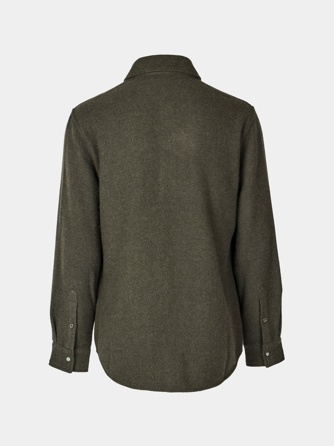 God's True Cashmere - Sable Cashmere Shirt | Size: S - Green - ABASK