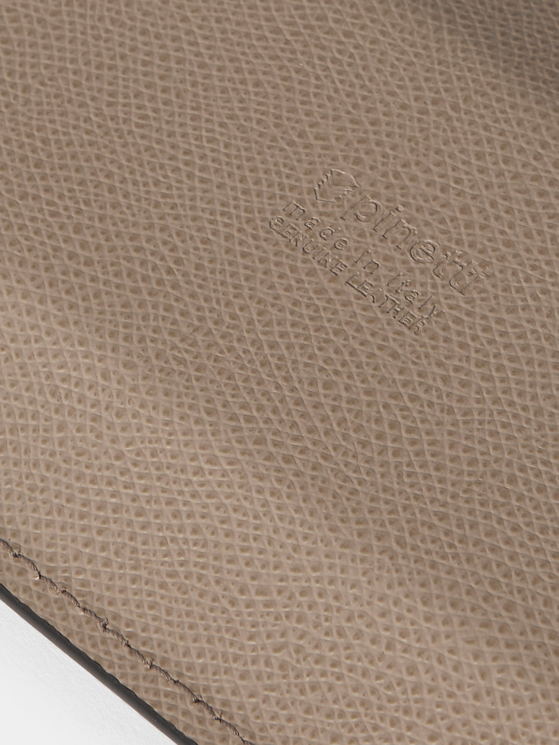 Pinetti - Victor Leather Trinket Tray (9.5in/24cm) - Taupe - ABASK