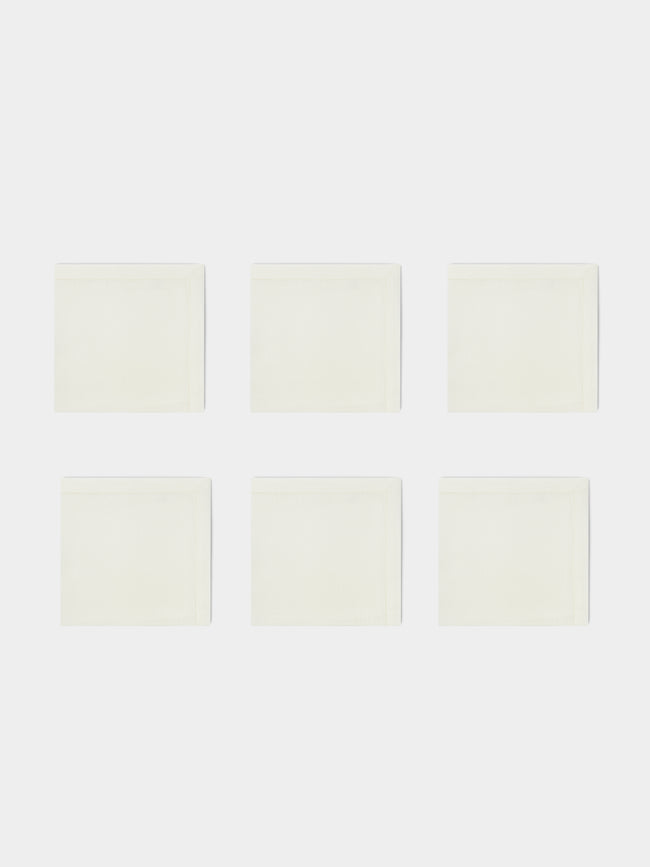 Green Quilted Linen Super KingSize Bed Throw by Volga Linen ABASK US