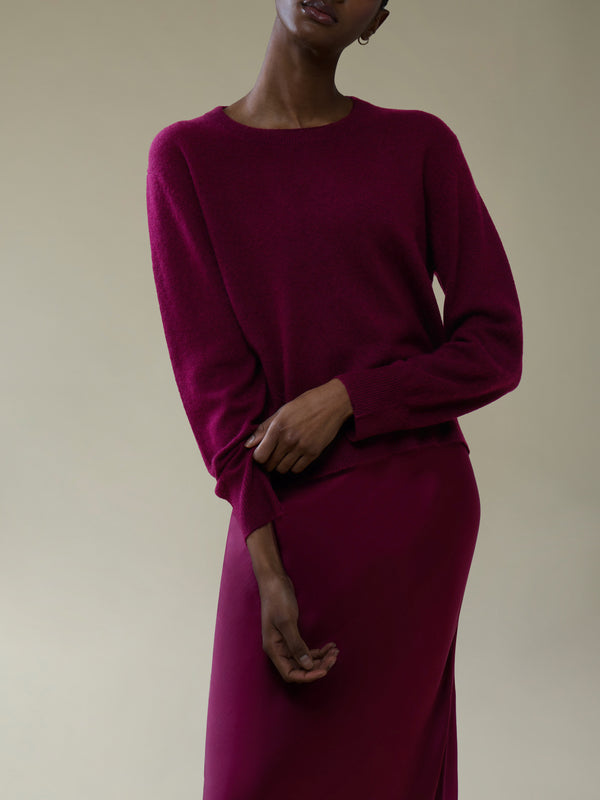 Ryan Roche - Cloud Cashmere and Silk Crew-Neck Sweater | Size: S - Red - ABASK