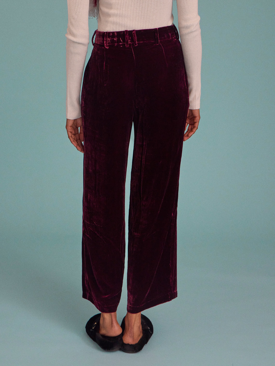 Yali Milano - Velvet Trousers - Red - ABASK