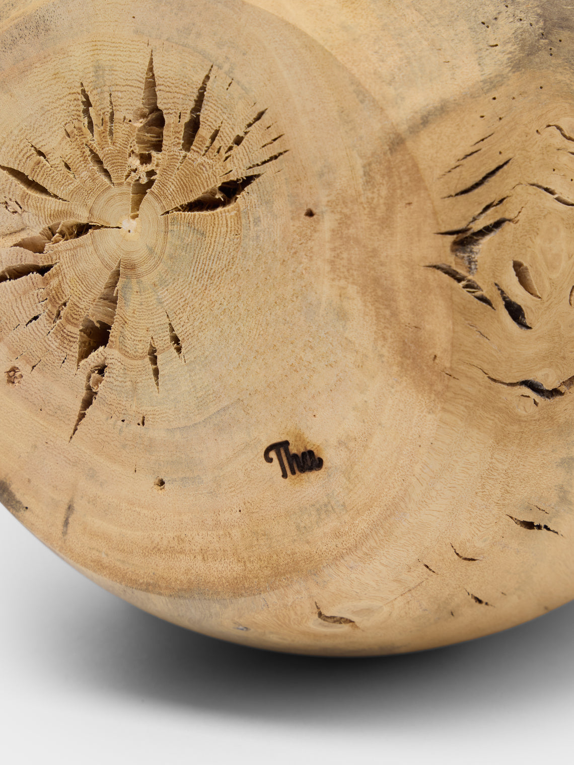Thursday Furniture - Hand-Turned Fig Vase (8in/21cm) - Natural - ABASK