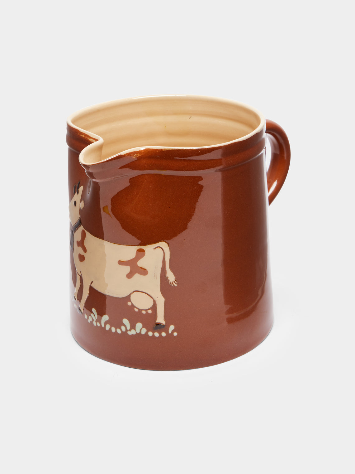 Poterie d’Évires - Cows Hand-Painted Ceramic Straight-Edge Jug -  - ABASK - 