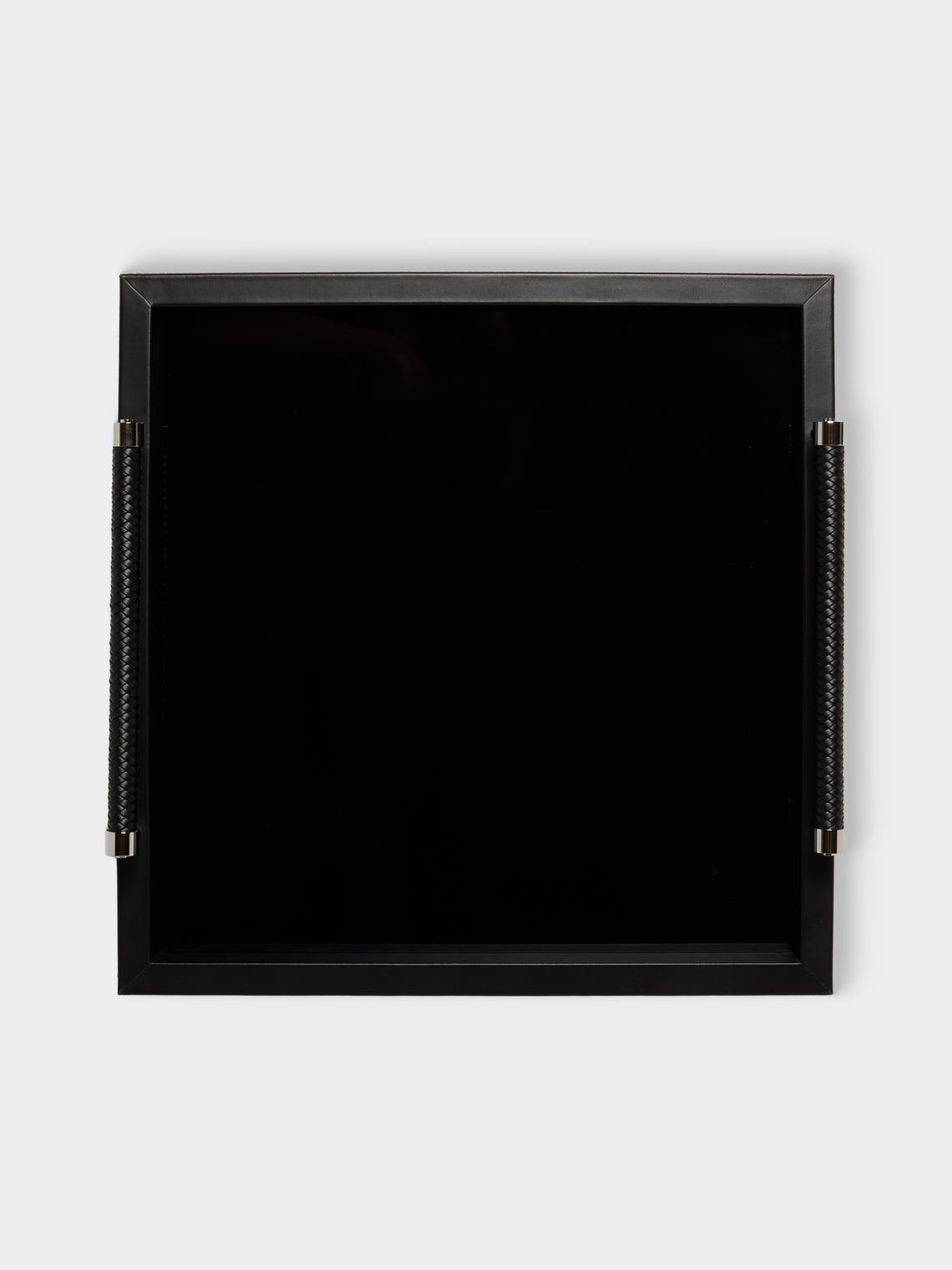 Riviere - Diana Lacquered Wood Tray (18in/46cm) - Black - ABASK - 
