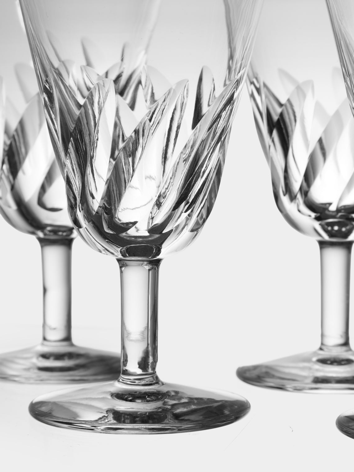 Antique and Vintage - Early-20th-Century Baccarat Côte d'Azur Crystal Wine Glasses (Set of 6) - Clear - ABASK
