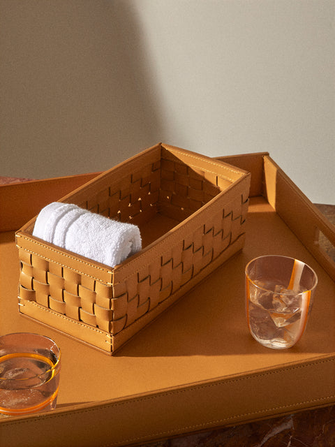 Riviere - Barcelona Water-Resistant Leather High Basket - Tan - ABASK