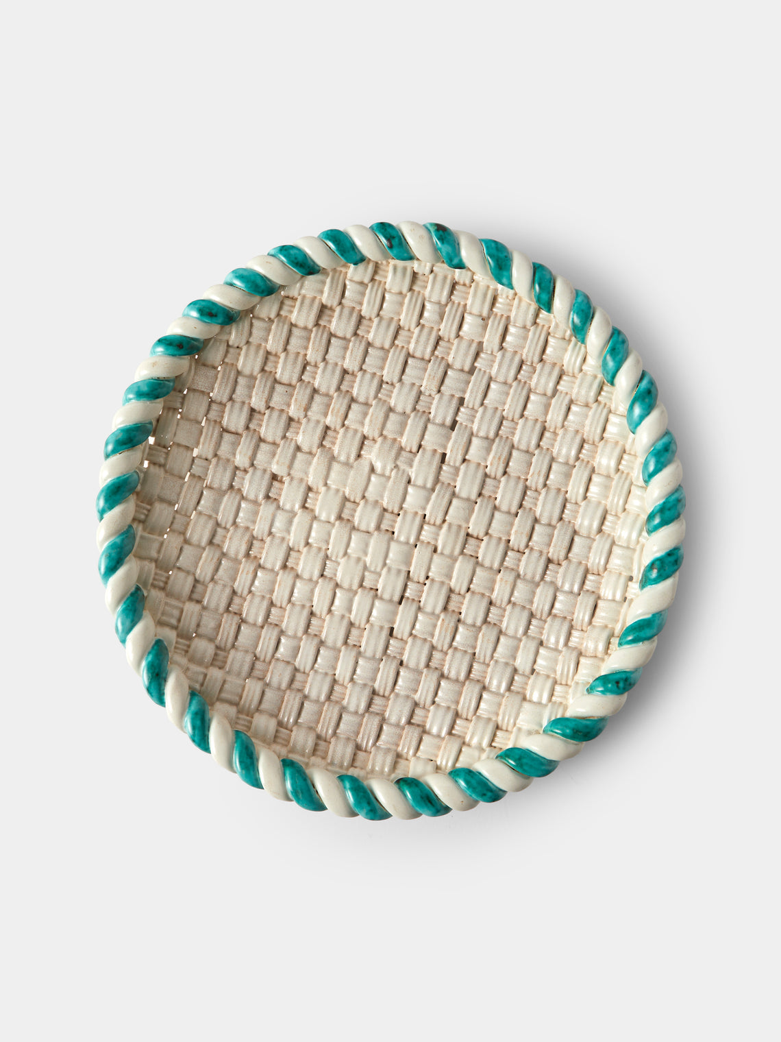 Antique and Vintage - 1930s SAINT RODGOND FLAT DISH - White - ABASK - 
