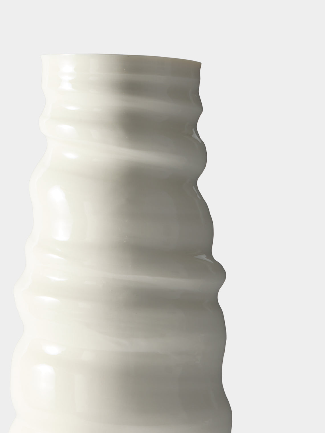 Johanne Coker - No. 2 Hand-Thrown Porcelain Vase (16.5in/42.5cm) - White - ABASK