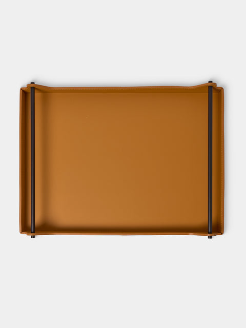 RUDI - Circuit Leather Tray (20in/50.5cm) - Orange - ABASK - 