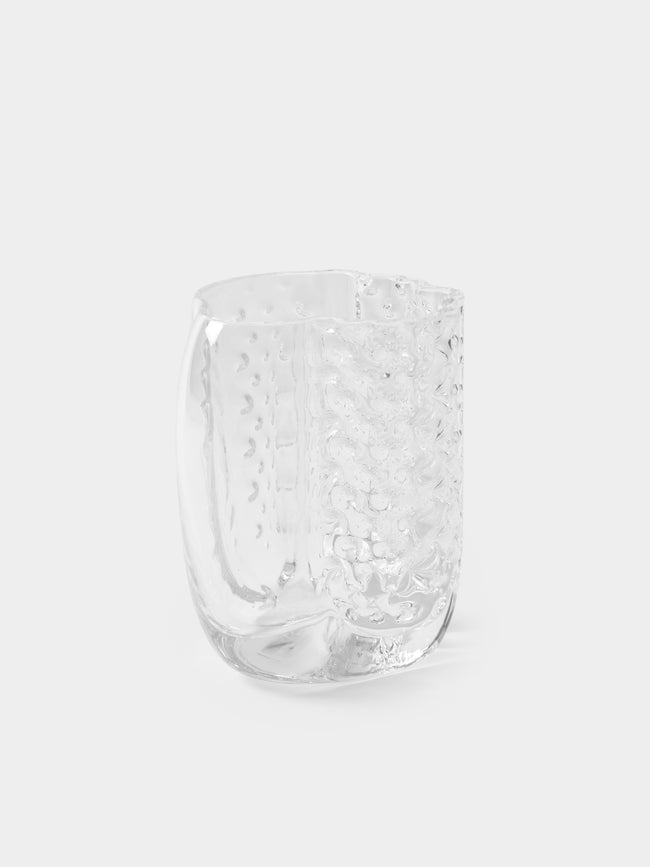 Hana Hillerova - Remix Hand-Blown Glass Vessel (6.5in/17cm) - Clear - ABASK - 