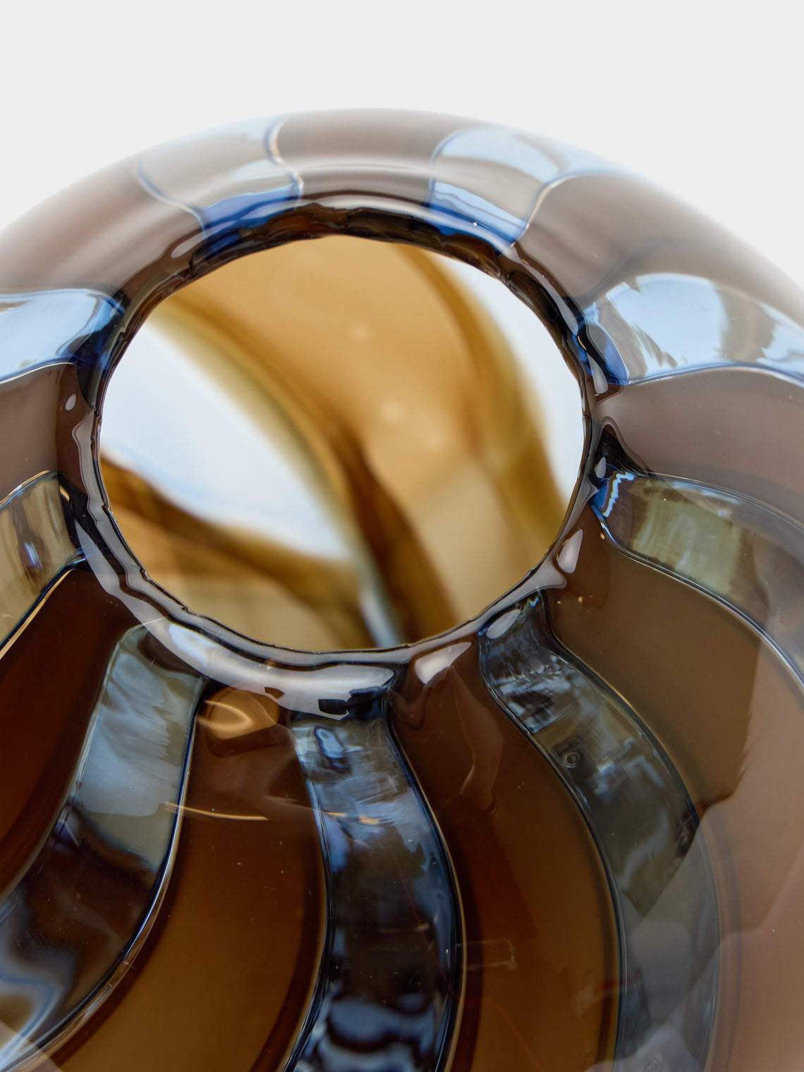 Moonarij - Babymoon Hand-Blown Glass Vase (4.5in/12cm) - Brown - ABASK