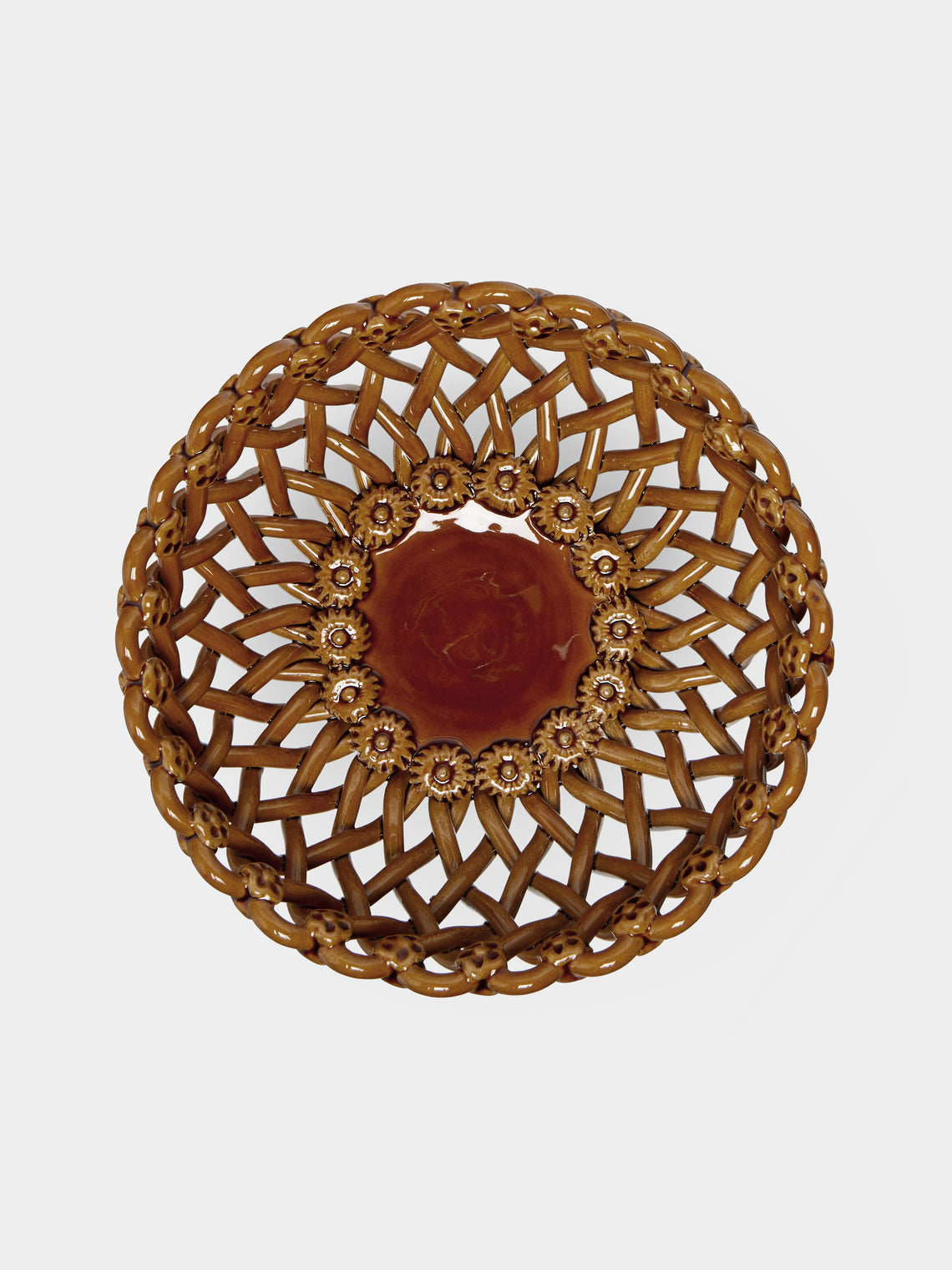 Maison Pichon Uzès - Hand-Glazed Ceramic Braided Raised Bowl -  - ABASK