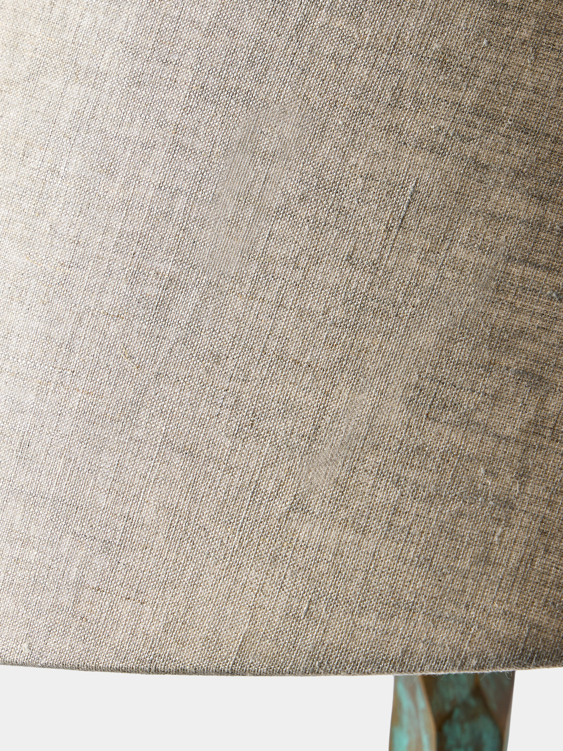 Viya - Leh Brass and Linen Table Lamp - Blue - ABASK