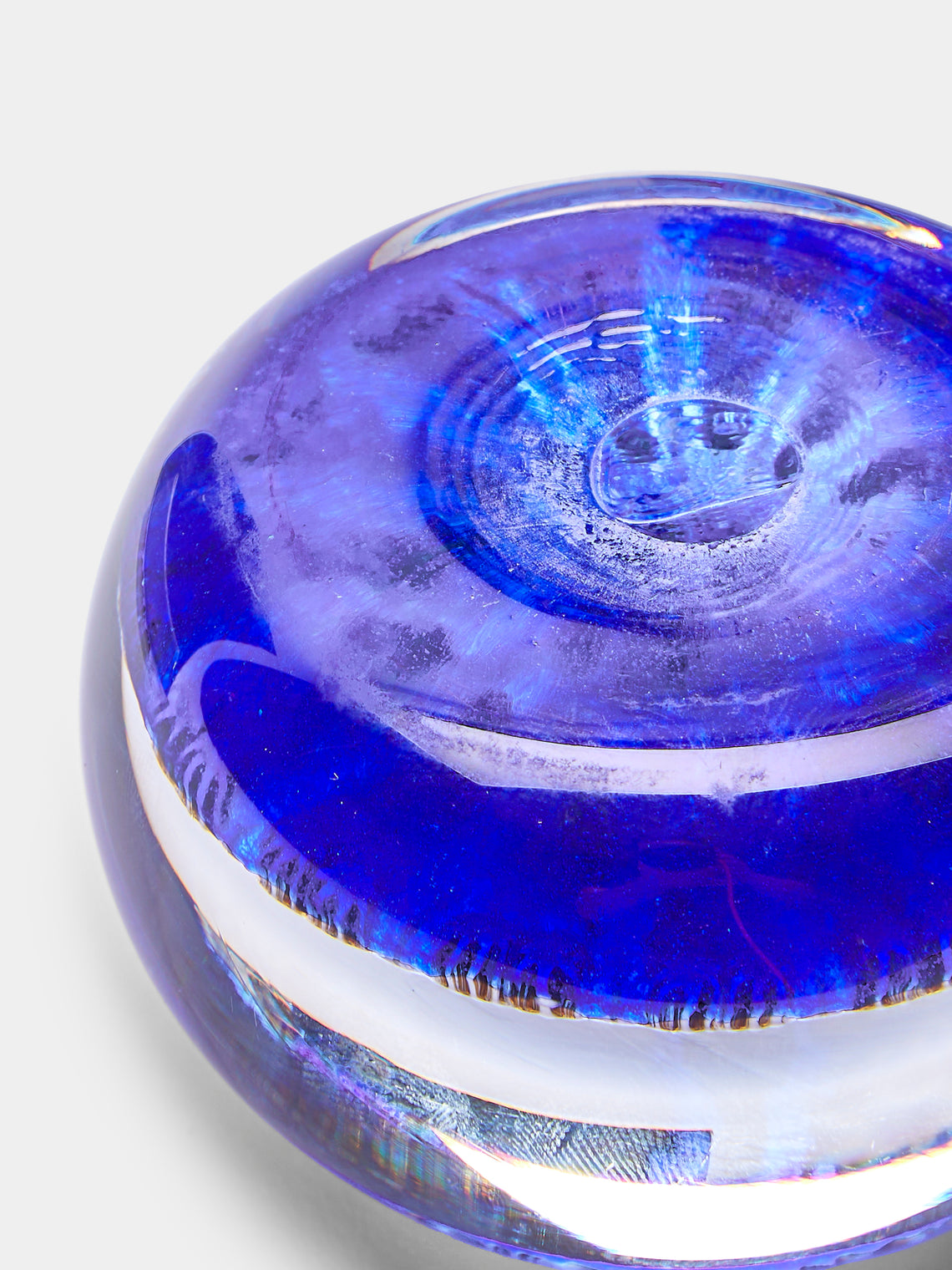 Antique and Vintage - 1930s Murano Glass Paperweight - Blue - ABASK