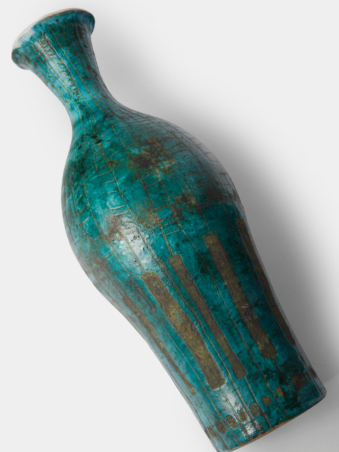 Antique and Vintage - Mid-Century Ceramic Vase - Blue - ABASK