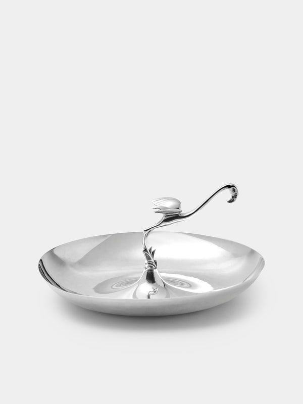 Antique and Vintage - 1930s Milanese Solid Silver Flamingo Serving Dish - Silver - ABASK - 
