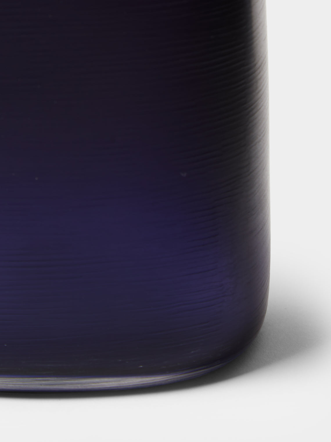 Venini - 1956 Paolo Venini Incise Hand-Blown Murano Glass Bottle - Blue - ABASK
