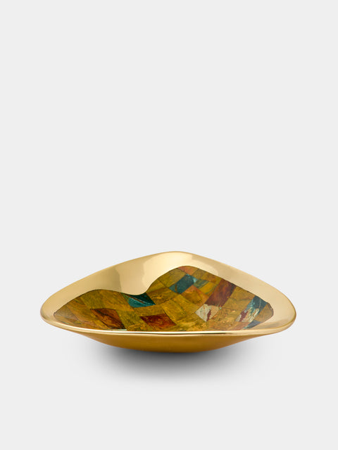 Viya - Vista Brass and Semi-Precious Stone Small Bowl -  - ABASK - 