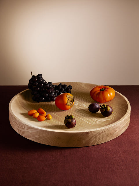 Marisa Klaster - Hand-Turned Oak Extra Large Platter - Brown - ABASK