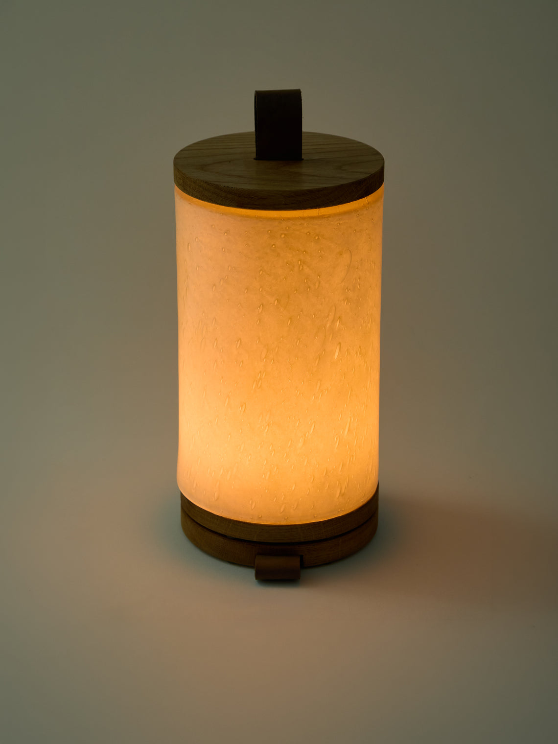 Wannes Antwerp - Antoine Hanoi Hand-Blown Glass and Oak Portable Lamp - Cream - ABASK