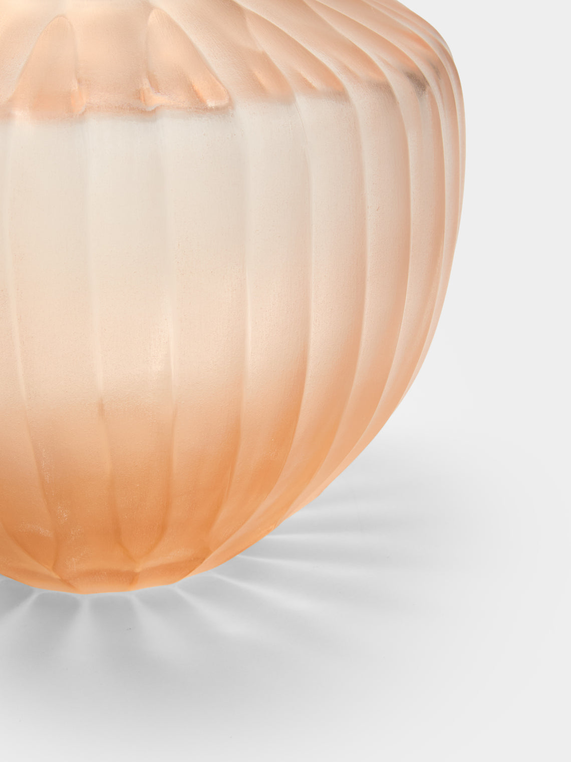 Micheluzzi Glass - Goccia Rose Coste Hand-Blown Murano Glass Vase (6in/15cm) - Pink - ABASK