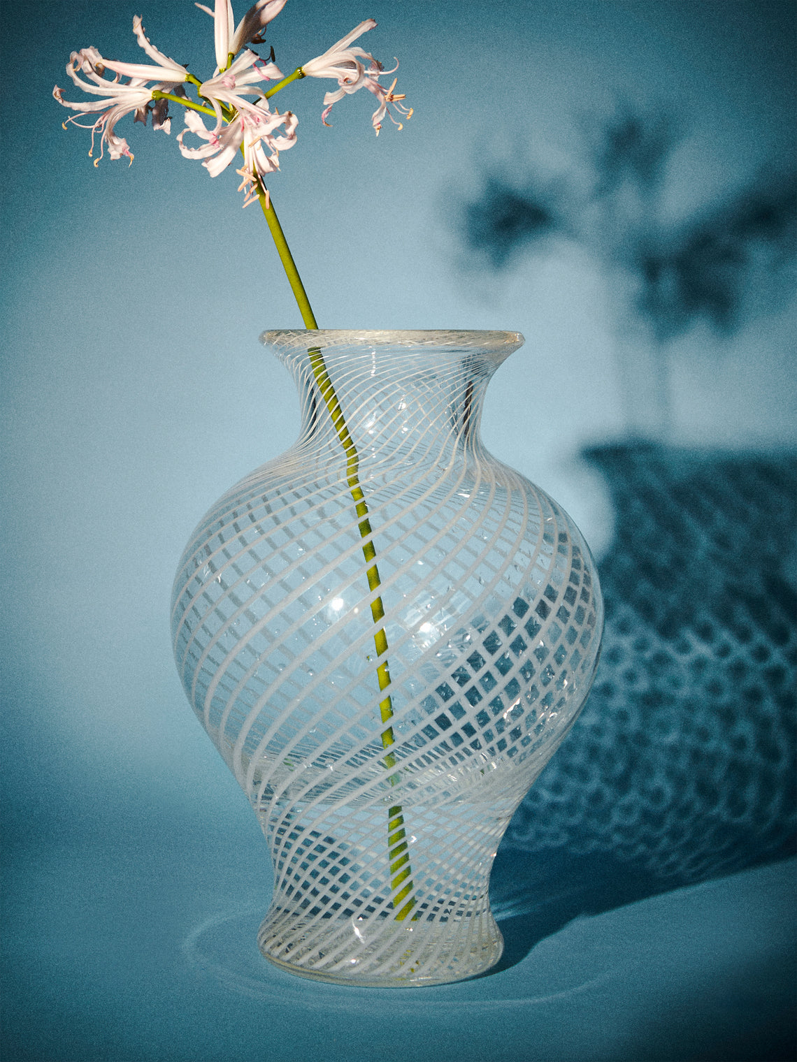 Antique and Vintage - 1970s F3 International Murano Glass Vase (15in/38cm) - Clear - ABASK