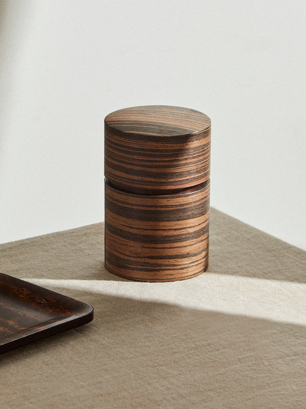 Denshiro - Signature Beeswax-Finish Cherry Bark Tea Canister - Brown - ABASK