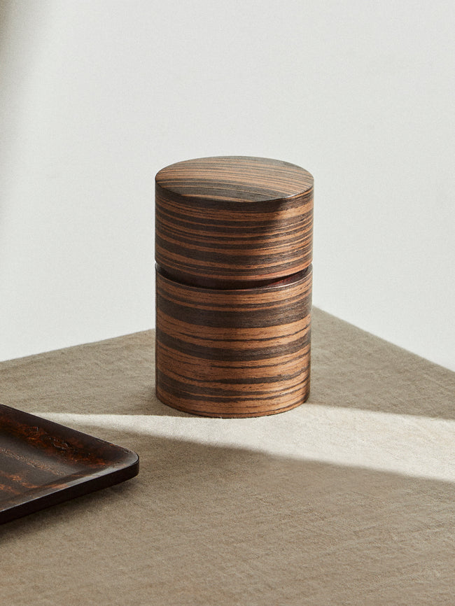 Denshiro - Signature Beeswax-Finish Cherry Bark Tea Canister - Brown - ABASK