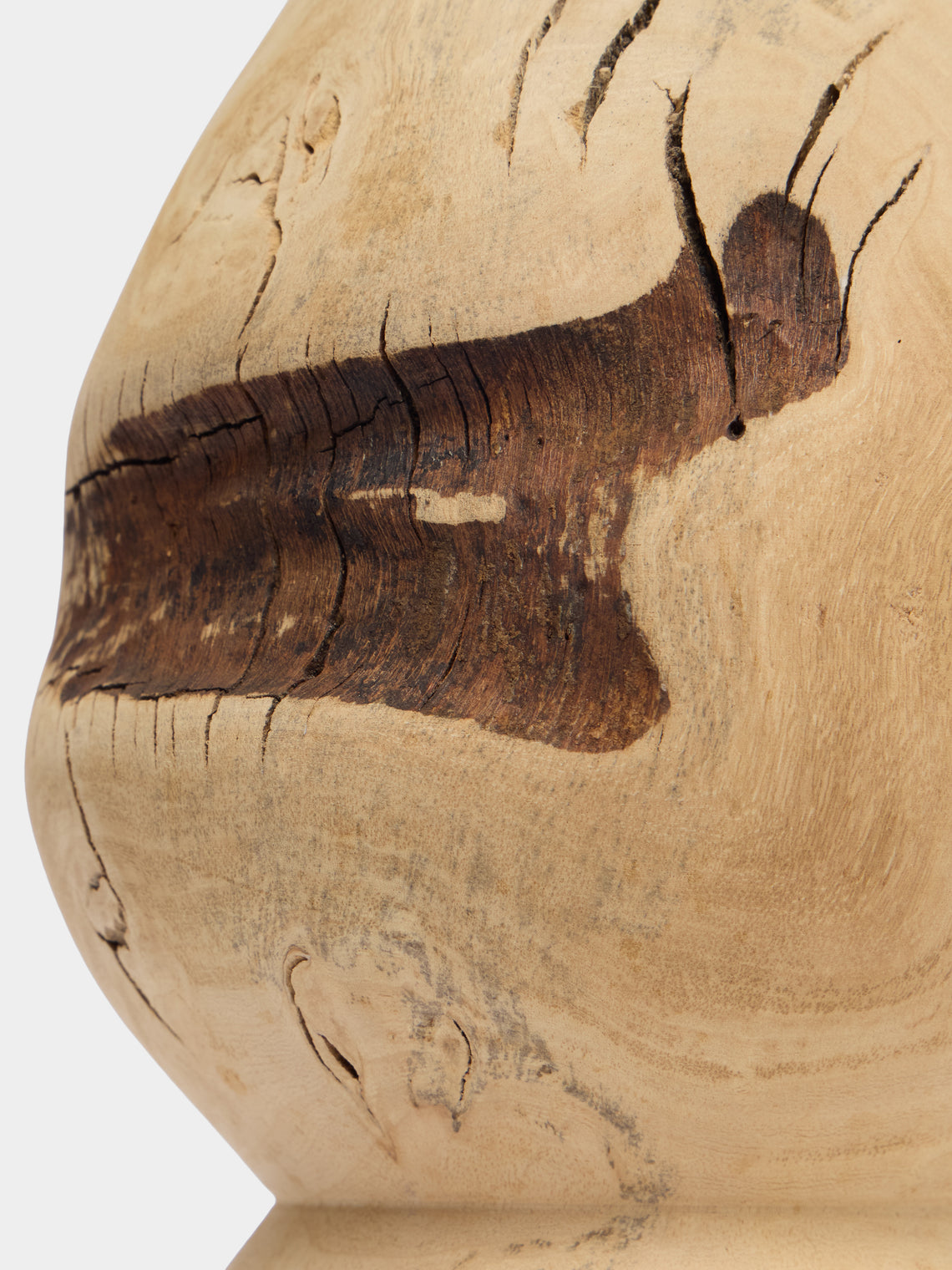Thursday Furniture - Hand-Turned Fig Vase (9in/23cm) - Natural - ABASK
