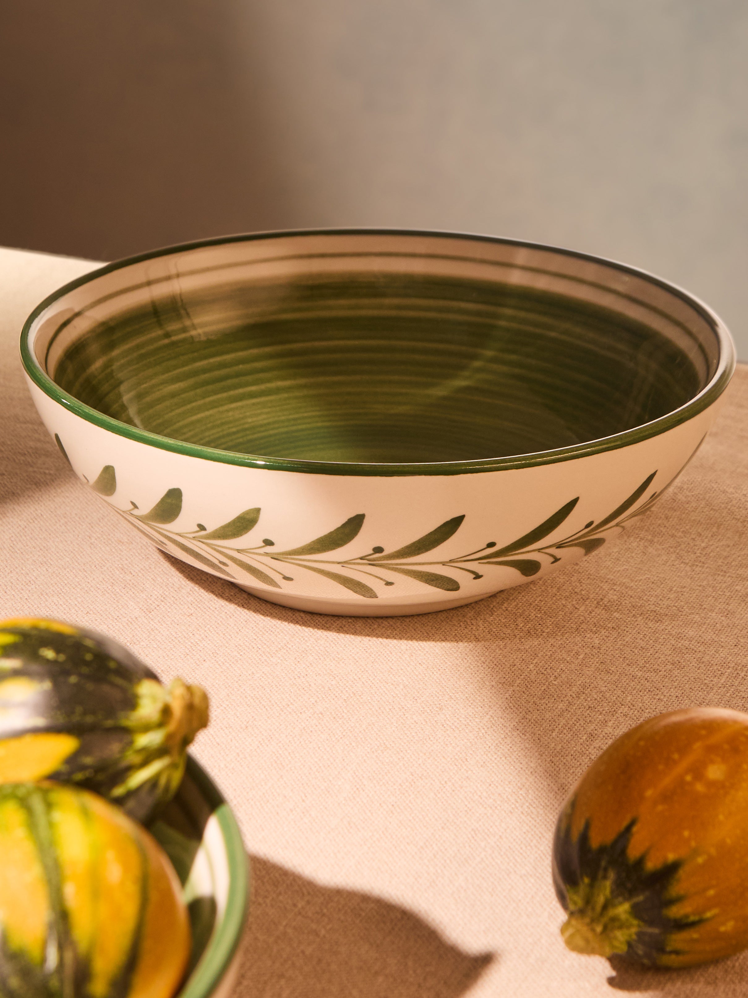 Helecho Hand-Painted Ceramic Serving Bowls (Set of 2)